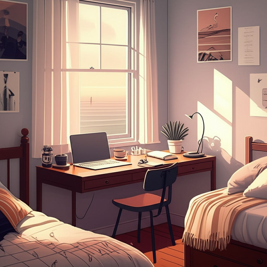 Cozy student bedroom